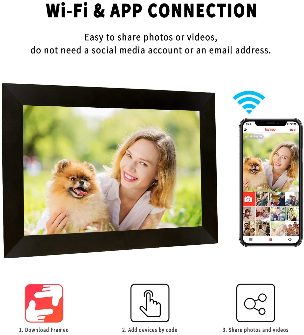 Buy Dragon Touch Digital Picture Frame WiFi 10 inch IPS Touch Screen HD