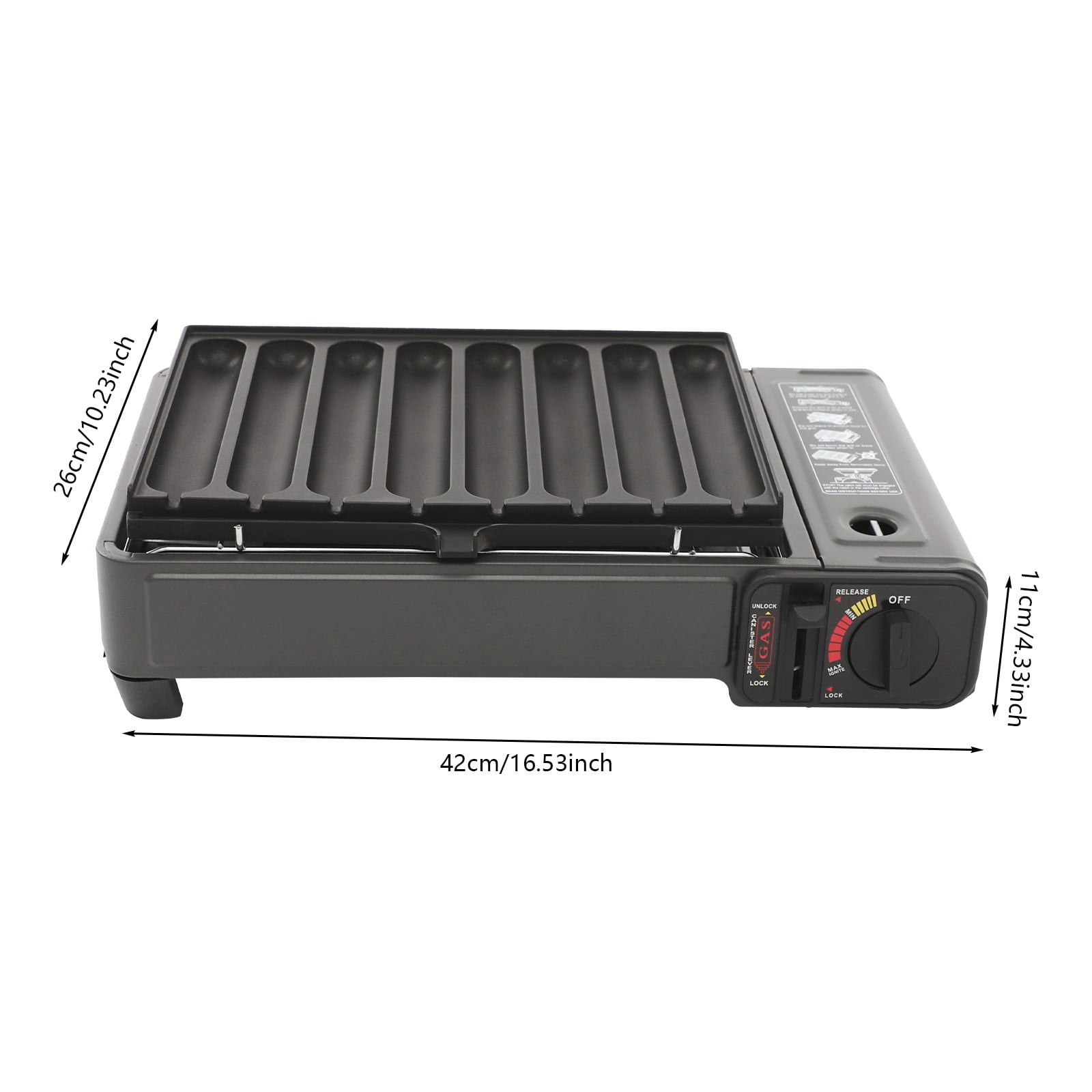 2.2KW Butane Stove Portable Camping Gas Stove Gas Grill Stove Outdoor Cooking Black