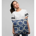 thumbnail image 2 of Plutus 26" x 26" Block Dot Luxury Throw Pillow in Blue, 2 of 2