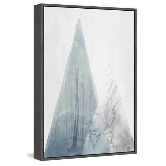 Marbled Forest Floater Framed Painting Print on Canvas