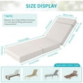 thumbnail image 3 of Bronkige 2 Pcs Chaise Lounge Cushions Outdoor, 80x26x5 Inch Thick Waterproof Outdoor Furniture Cushions with Removable Cover, Patio Lounge Chair Cushions for Outdoor Furniture, Beige, 3 of 8