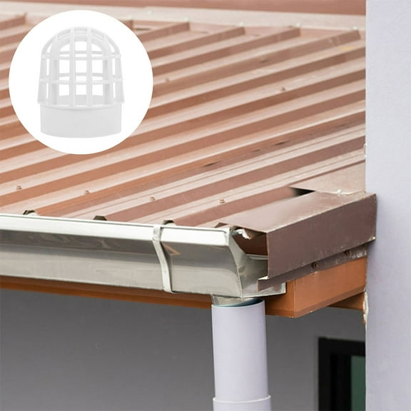 Raindrops PVC Gutter Guard for Outdoor Balcony and Rooftop Clog Prevention Durable Material 2PCS