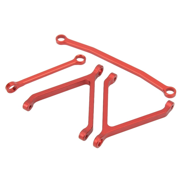 RC Tige de Direction de Voiture, Alliage d'Aluminium RC Châssis Liens Commande Flexible pour 1/24 Crawler Noir, Rouge