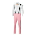 thumbnail image 2 of ETHAN 4 Piece Mens Suit Set for Wedding Groomsmen Dresses Polyester Pink Handsome Suit XS, 2 of 7