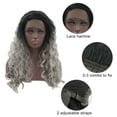 thumbnail image 6 of Unique Bargains Lace Front Lightweight Wigs Long Water Wave for Women Gradient Gray, 6 of 8