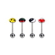 BODY JEWELRY 4pc Surgical Stainless Steel 14 Gauge Barbells Set
