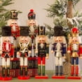thumbnail image 2 of Nutcracker Figures Classic Nutcracker With Square Base 12in Nutcrackers Soldier Wooden Soldier Nutcracker Figures King Christmas, 2 of 5