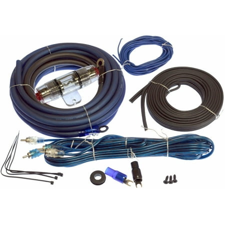 4 Gauge Cable Car Audio Kit Amp Amplifier Install RCA ... car audio amp wiring kits 