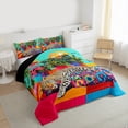 thumbnail image 3 of Homewish Boys Girls Jungle Safari Leopard Bedding Comforter Set 2pcs,Abstract Art Twin Comforter Sets Microfiber,Exotic Style Breathable Bedding Set,Breathable Home Decor,Reversible, 3 of 8