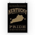 thumbnail image 2 of Kentucky State Pride, Gold on Black (9x12 Wall Art Print, Home Decor), 2 of 3
