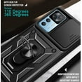 thumbnail image 4 of Case for Xiaomi 12T with Slide Camera Cover, Redmi K50 Ultra Case, Military Grade Drop Protective Phone Cover Case with Ring Kickstand for Xiaomi 12T Pro/12T SJ Red, 4 of 10