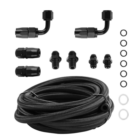 Maxpeedingrods Transmission Cooler Hose Line 6AN Hose Line Kit Fits For GM 4L60E 4L65E