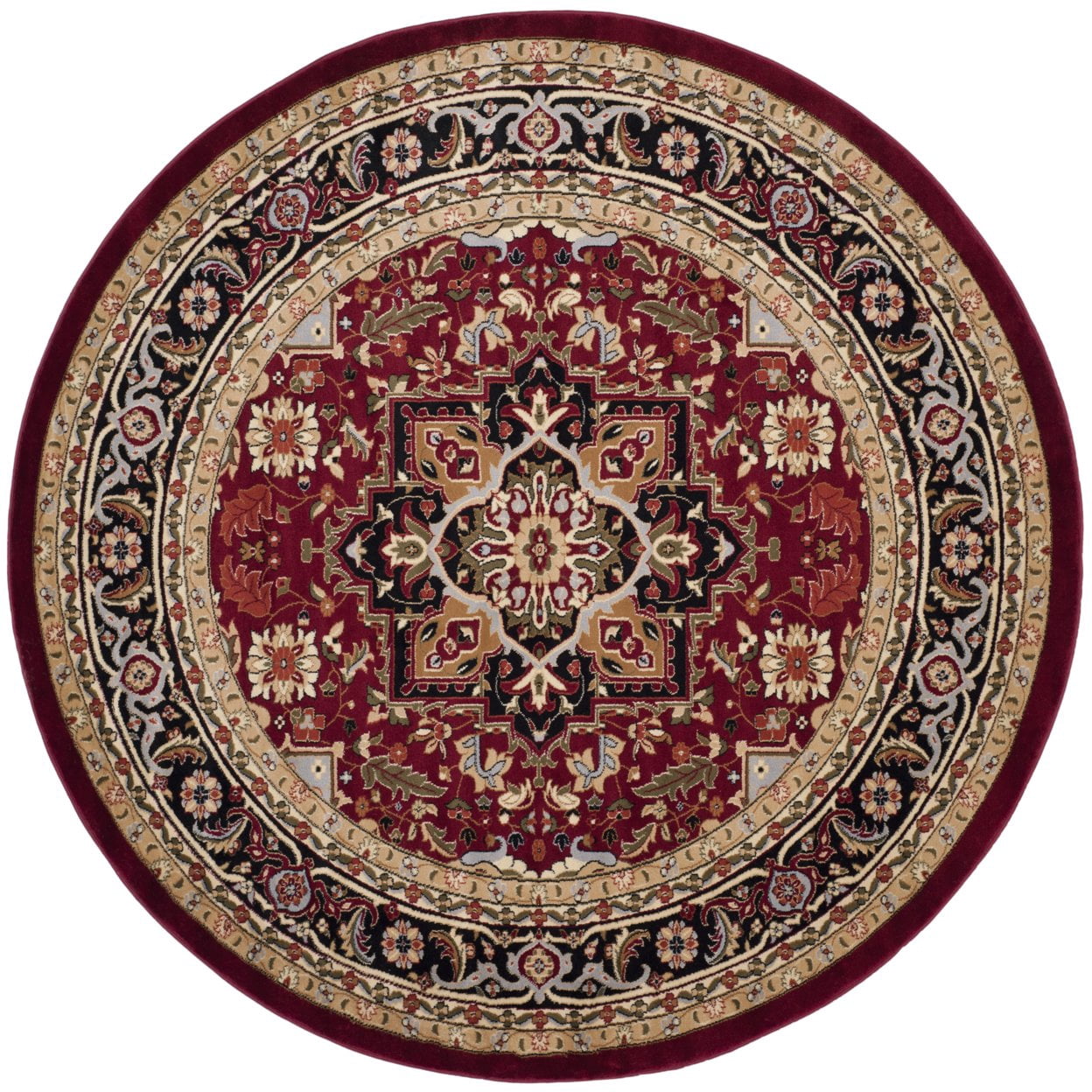 SAFAVIEH Lyndhurst Miranda Traditional Bordered Runner Rug, Red/Black, 2'3" x 6'