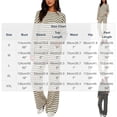 thumbnail image 3 of Aimik Lounge Sets for Women Striped Long Sleeve Crewneck Top and Wide Leg Long Pants Set Fall Winter Casual Womens Striped Set, 3 of 6