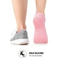 thumbnail image 3 of 6 Pairs Pilates Grip Socks for Women, Non-slip Yoga Athletic Socks for Barre Ballet Barefoot Workout Hospital, 3 of 6