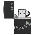 thumbnail image 6 of Zippo Design Black Matte with Chrome Pocket Lighter, 6 of 8