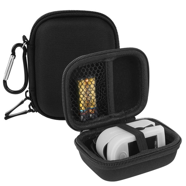 Bolsa de almacenamiento para oxímetro de dedo TOCCOOL, compatible con Zacurate Pro Series, Innovo Deluxe IP900BP-B, pulsioxímetro iHealth Air, AccuMed CMS-50D1 y Omron HPO-100. Estuche rígido. (Negro)