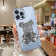 thumbnail image 3 of SOATUTO Cool Bear Shockproof Clear Phone Case Cover 3D Bear Luxury For iPhone 12 Pro Max - Silver, 3 of 7