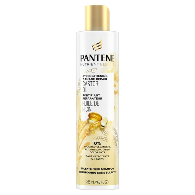 Pantene Nutrient Blends Fortifiant Réparateur Huile de Ricin Shampooing Sans Sulfate