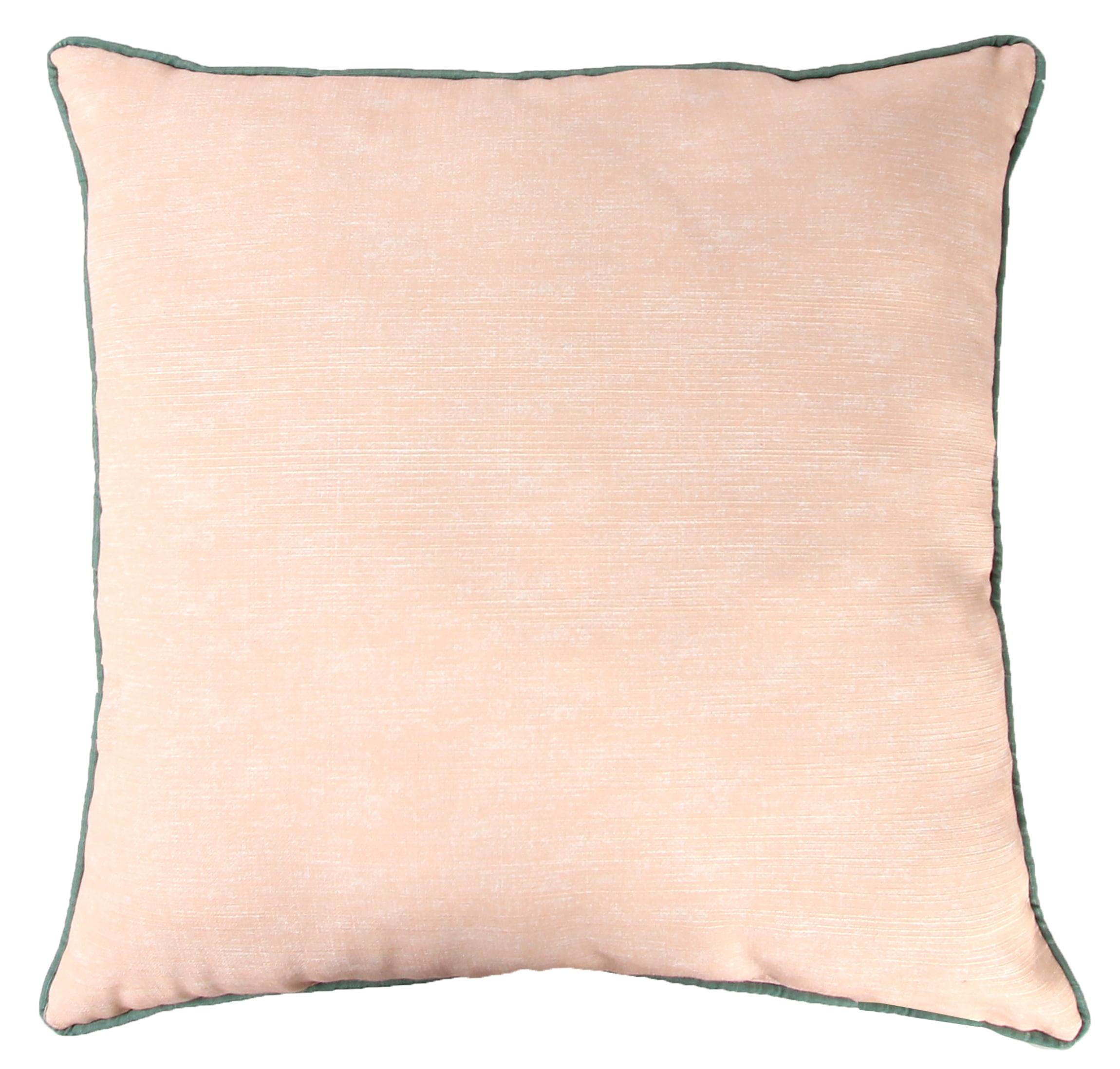 Jordan Manufacturing 20" x 20" Green and Coral Palm Leaves Square Reversible Decorative Throw Pillow with Welt
