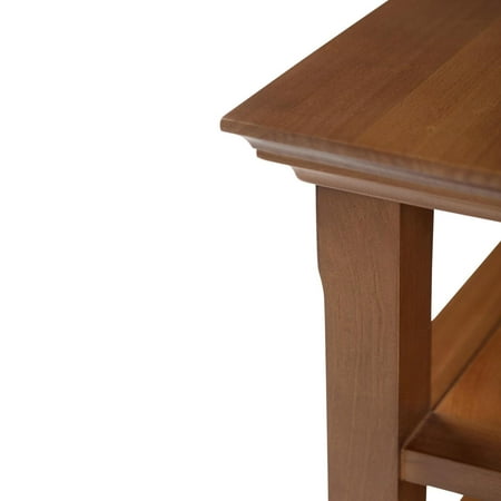 Simpli Home - Acadian Square Solid Wood End Table - Tobacco Brown