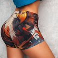 thumbnail image 4 of Pofeuu Colorful Abstract Eagle Print Workout Shorts for Women Scrunch Butt Lifting High Waisted Yoga Gym Seamless Booty Biker Shorts-Small, 4 of 8