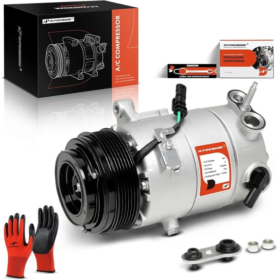 A-Premium Air Conditioner AC Compressor with Clutch Compatible with Chevrolet Colorado 2015-2016 3.6L & GMC Canyon 2015-2016 3.6L