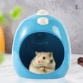thumbnail image 5 of Ceramic Hamster House Cartoon Cute Hamster Cave Small Animal Nest Habitat for Chinchilla Hedgehog , B B, 5 of 8
