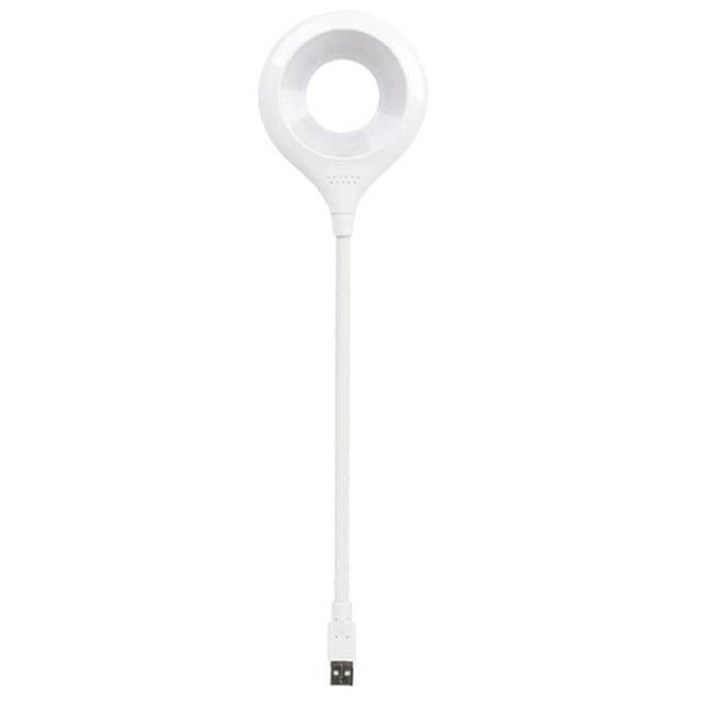 MasteelfCA 1Pc Cell Phone USB Fill Ring Light Selfie Live Streaming Light (White)