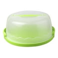 thumbnail image 3 of yuksok Round Cake Carrier Fits 10" Cakes Cake Transport Container Cake Keeper Stand green, 3 of 9