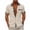 Khaki, variant on Men's Top Solid Color Casual Loose Fashion Button Beach Turndown Collar Summer Shirt Black L