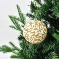 thumbnail image 2 of Holiday Time 4 pack Christmas Warm Wishes Botanical Print Ball Ornament, Brown, 2 of 4