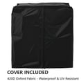 thumbnail image 5 of 33.9" Outdoor Grill Cart with Drop Leaf, Outdoor Metal Bar Cart Pizza Oven Table with Wheels, Stainless Steel Top, Outdoor Kitchen Island with Storage Cabinet & Spice & Paper Rack for BBQ, Waterpr, 5 of 27