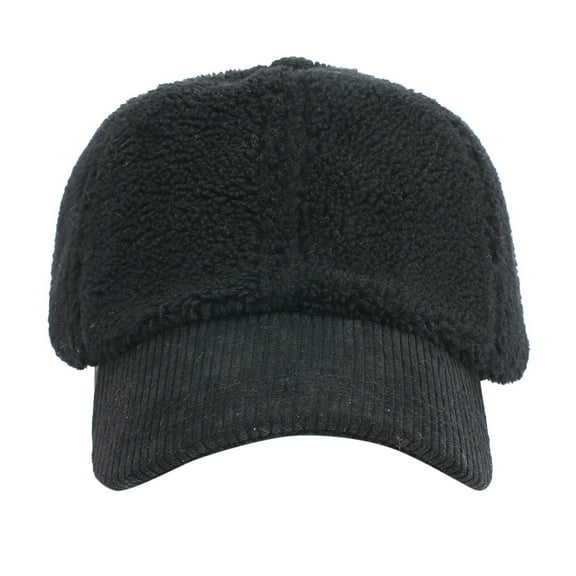 Lamb Wool Baseball Cap Unisex Fleece Warm Winter Outdoor Travel Hat