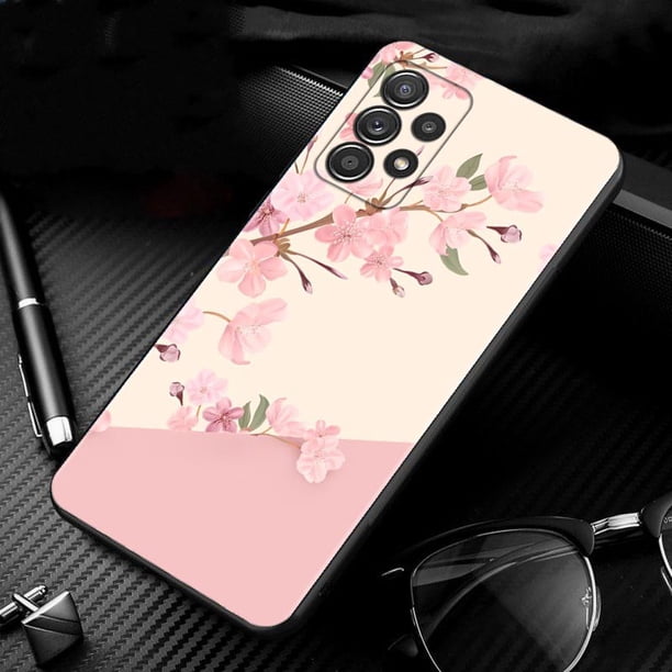 Funda de silicona con diseño de hojas y flores para Samsung Galaxy A12, A52, A51, A32, A13, A53, A73, A72, A23, A71, A31, A41 qiuyongming unisex