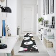 thumbnail image 4 of Yayeee Runner Rug for Bedroom 2'x6' Machine Washable Hallway Non Slip Mat, White Halloween Ghost, 4 of 8