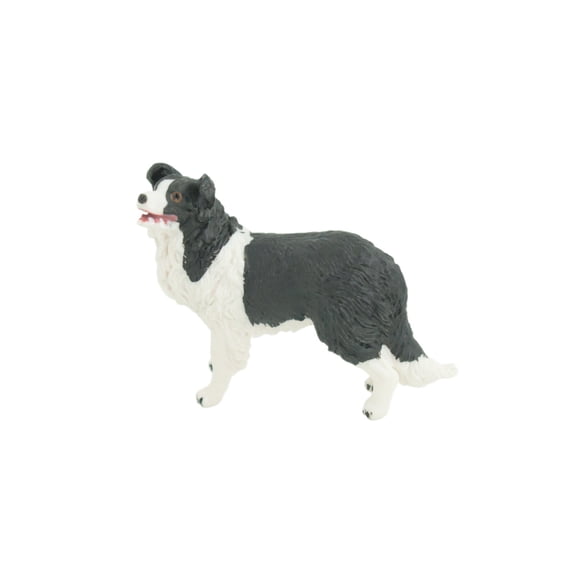 Border Collie Dog, Hand Painted, Educational, Museum Quality, Realistic, Rubber Canine, K9, Diorama, Figure, Toys, Kids, Gift, 3 Inches. CH862 BB199