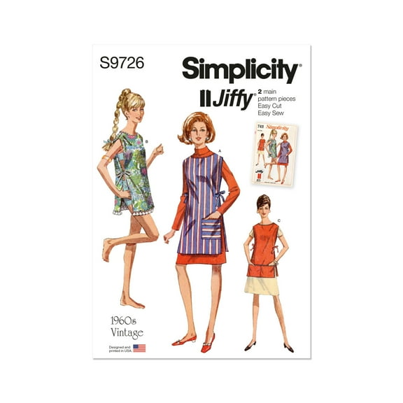Simplicity Sewing Pattern 9726 Vintage Style, Aprons, Swimwear One Size