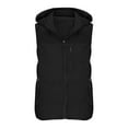 thumbnail image 6 of Aboser Women's Puffer Vest with Hood Winter Zip Up Sleeveless Jackets Plus Size Quilted Vests Trendy Contrast Color Gilet Jacket Thermal Casual Hooded Vest with Pockets, 6 of 6