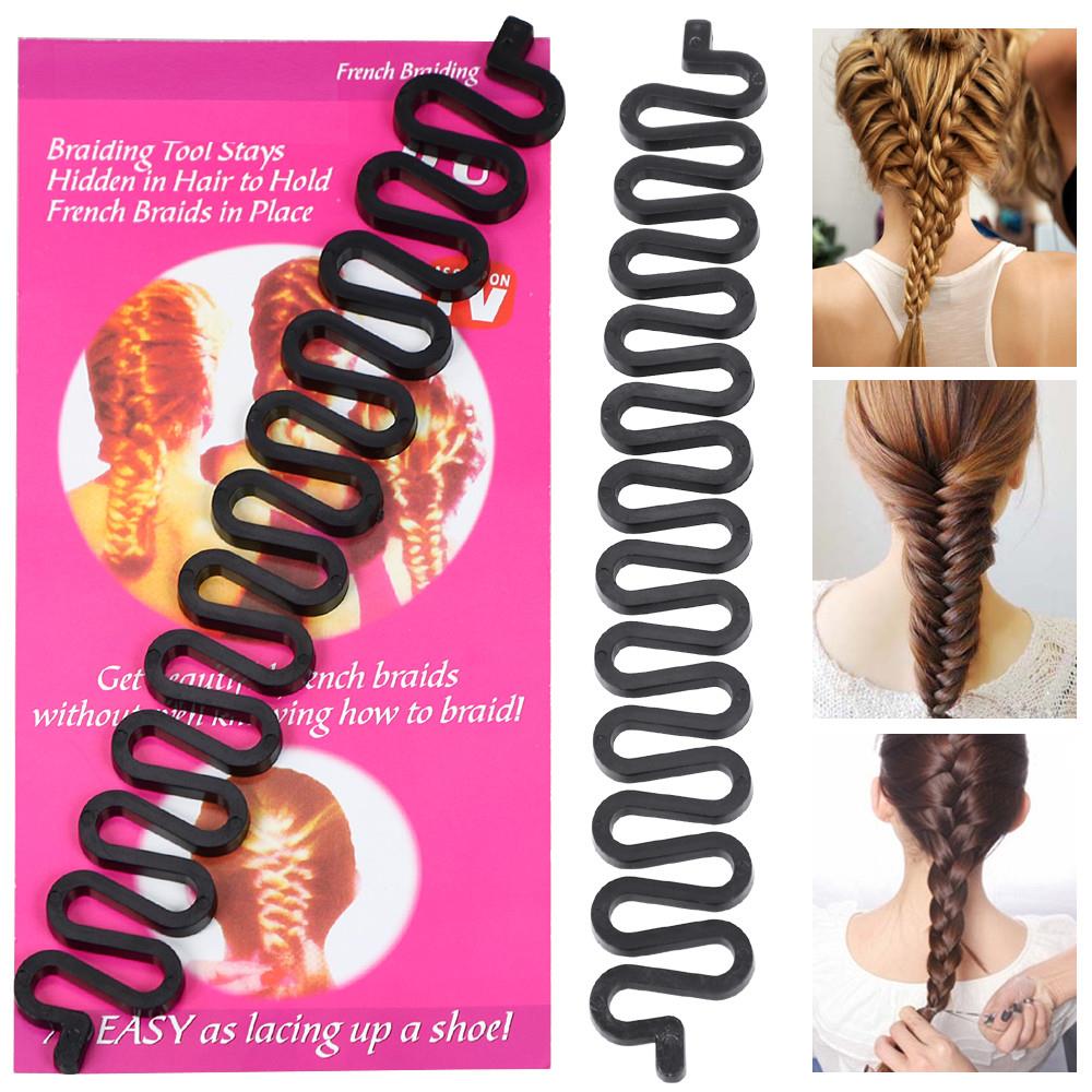 Topeakmart Black Hair Styling Plastic Braiding Stick