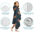 thumbnail image 7 of Dark Blue Football Repeat Pattern Hooded Bath Towel，60"x35" for Ages 3 To 12 Kids, Quick Dry Lightweight Soft Microfiber Hood Beach Towel Cover Up for Kids, 7 of 7