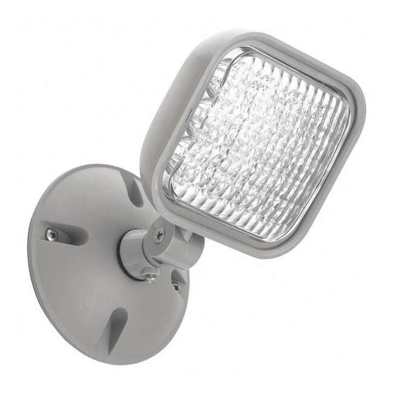 Lithonia Lighting Wet Loc Rmt Hd,3.6 V,LED,Plst,Gray ERE GY SGL WP SQ M12