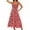 Red, variant on Miqool Womens Floral Boho Maxi Dresses Summer Casual Spaghetti Straps Sleeveless Tiered A Line Flowy Long Dress Beach Vacation Dress