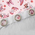 thumbnail image 4 of Feelyou Western Princess Boot Black Out Curtains, Kawaii Pink Bowknot Curtains Pack of 2 (42x63 Each), Cute Cowgirl Cowboy Bedroom Curtains, Black Out Curtains Decor, 4 of 6