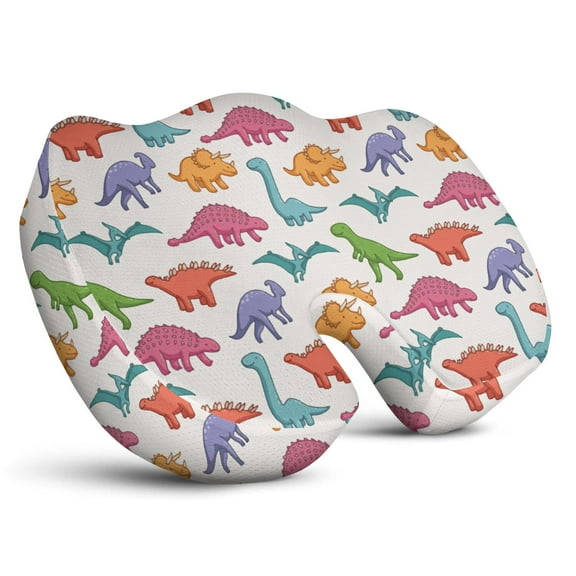 Premium Dinosaur Pattern Memory Foam Seat Cushion Ergonomic Chair Pad for Office Chair, Car, Airplane & Bleachers Sciatica, Tailbone Hip & Back Pain Relief - Chair Cushion for Long Office Workers.