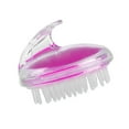 thumbnail image 3 of Yuarrent Cabeza de silicona Masajeador corporal Champú Cepillo de masaje para el cuero cabelludo Peine para lavar el cabello Cepillo de ducha corporal Juegos de accesorios de baño Violeta Yuarrent HA003602-02, 3 of 6