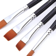 16 Pieces Professional Paint Brush Set Arts Crafts Supplies Painting Brushes Black