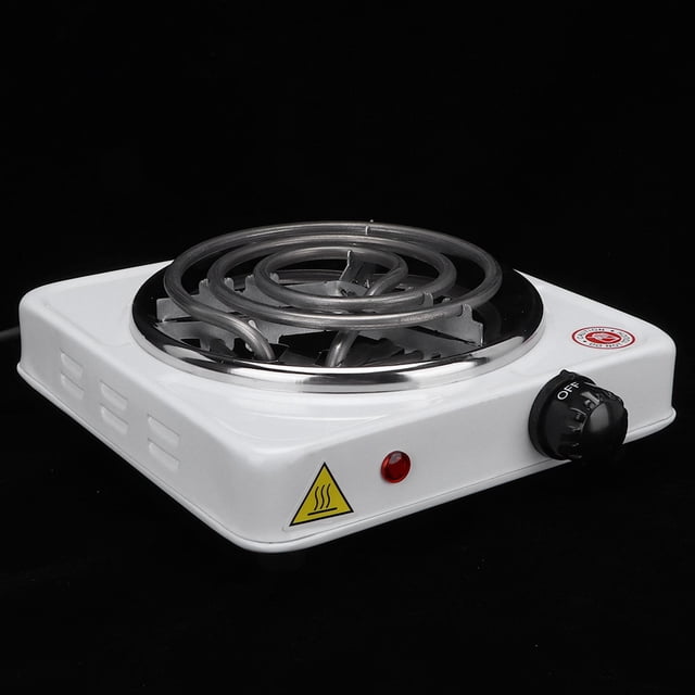 Réchaud Électrique Portatif Mini 1000W pour la Maison, Plaque Chauffante Blanche (Prise US 110V) Réchaud Électrique