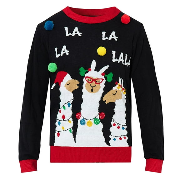 Aideaone Kids Ugly Christmas Sweater Boys Girls Xmas Holiday Party Pullover Tops 3-12 Years