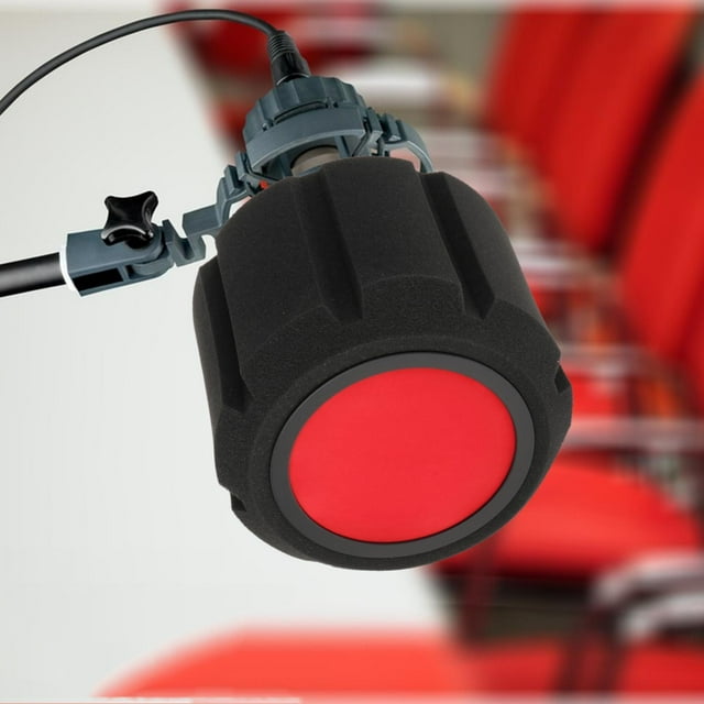 Filtro acústico para pantalla de micrófono, esponja para micrófono, bolas de espuma para micrófono, cubierta de espuma, protector de micrófono para Rojo estándar shamjiam Esponja de micrófono